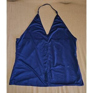 Fabletics Women's Lg Chiara Halter Top w/ Plunging Neckline & Peek-A-Boo Detail